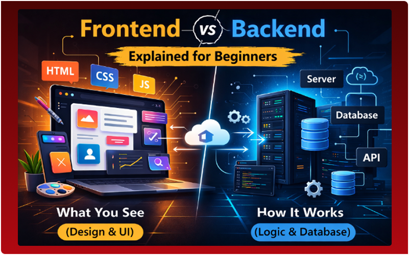 Frontend vs Backend Explained for Beginners