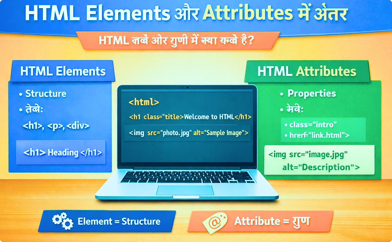 Difference Between HTML Elements and Attributes 4 - litecodify.com