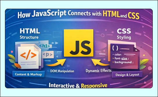 How JavaScript Connects with HTML and CSS